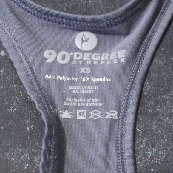 90 DEGREE, WORKOUT EXERCISE TANK, DARK GRAY, SIZE XS - Picture 3 of 4